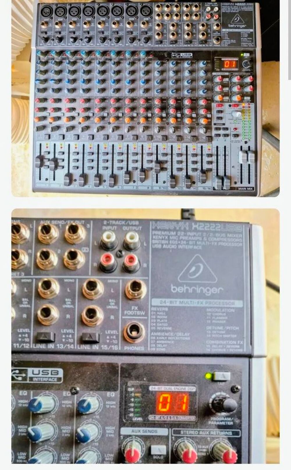   TABLE DE MIXAGE behringer x 2222 usb 