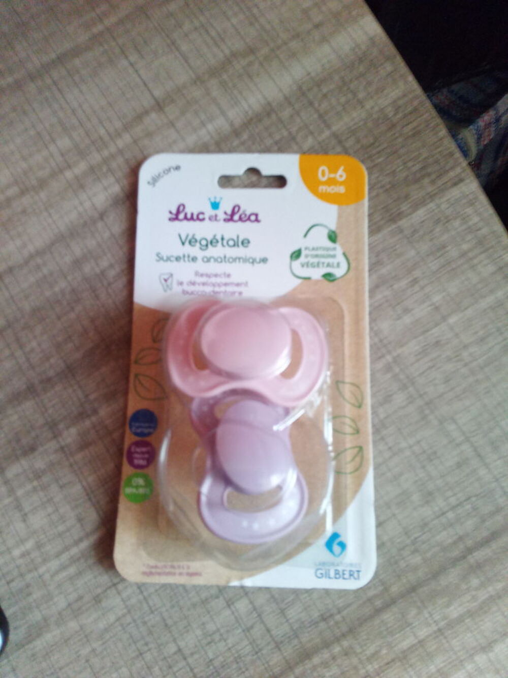 Duo de sucettes v&eacute;g&eacute;tales 0-6 mois (Neuf) Puériculture