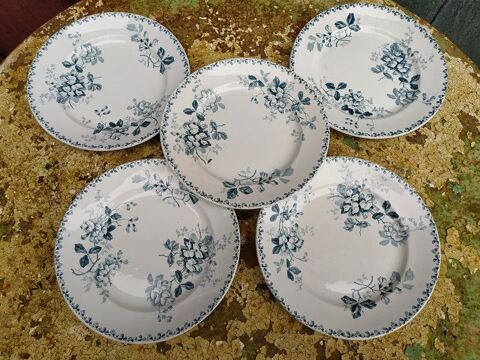 Assiettes Faïence Terre de Fer Saint-Amand Hamage Acacia 40 Loches (37)