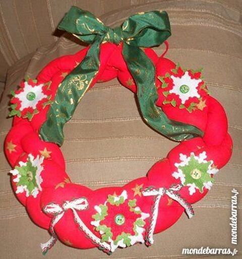 Couronne de Noël neuf en tissus 10 Saint-Martin-au-Laërt (62)