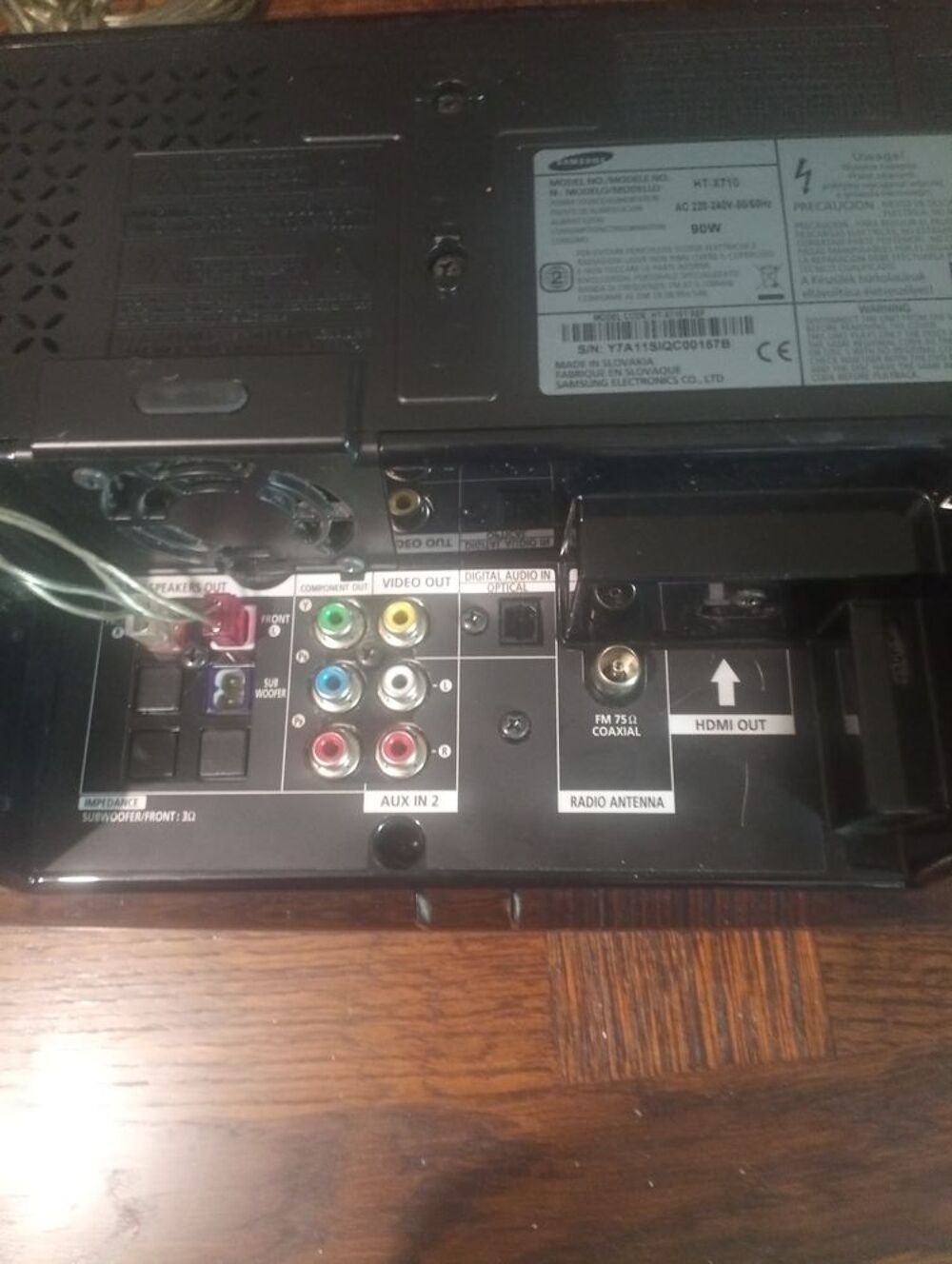 lecteur HT-X710 SAMSUNG Photos/Video/TV