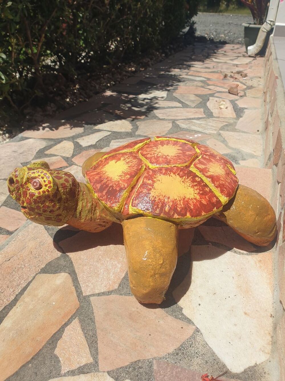 Tortue de jardin en b&eacute;ton fabriqu&eacute; &agrave; la main Décoration