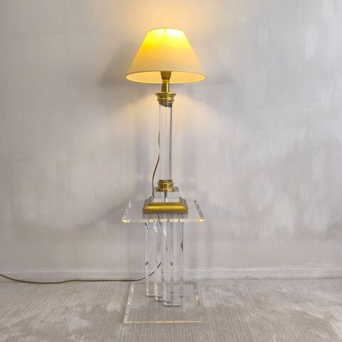 El�gante lampe Colonne sign�e ?'Le Dauphin'' vintage 70/80 Cr�teil (94)
