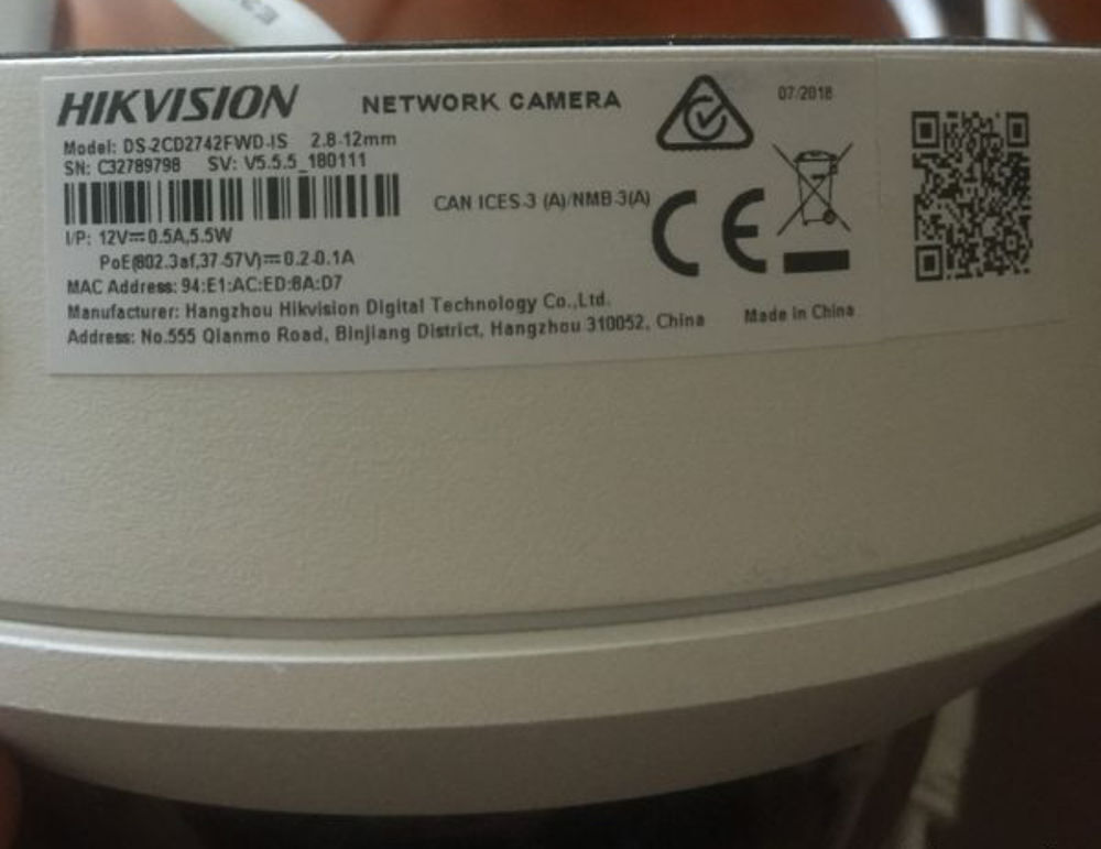 5 camera de vid&eacute;osurveillance hikvision DS-2CD2742FWD-IS Photos/Video/TV