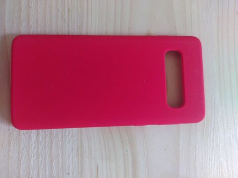 Coque Samsung Galaxy S10 rouge silicone souple microfibre Qi 9.9 Toulouse (31)