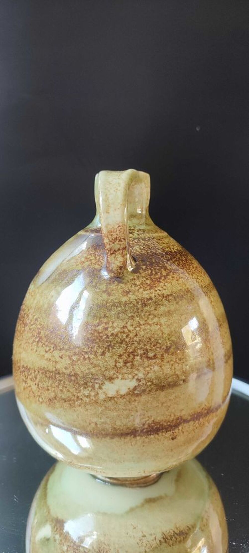 Pichet gr&egrave;s Matthieu Li&eacute;vois Atelier Cr&eacute;amik S&eacute;n&eacute; Morbihan 