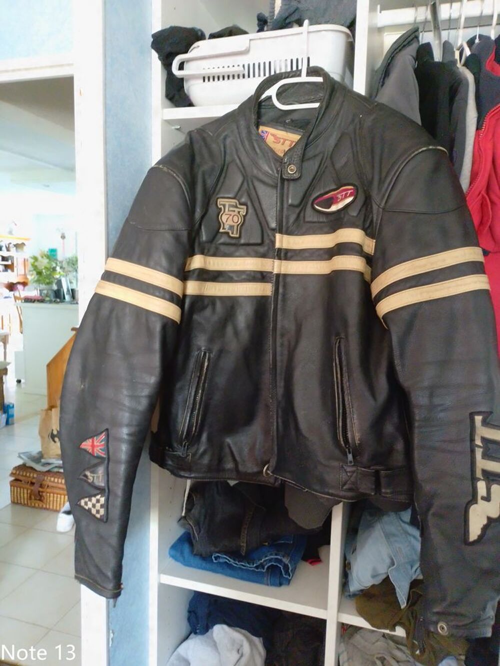 veste moto cuir T B E Vêtements