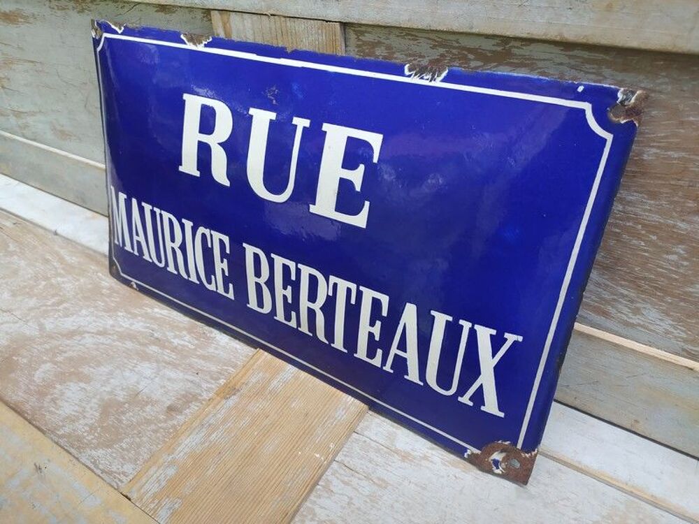 Plaque &Eacute;maill&eacute;e Rue Maurice Berteaux Ministre de la Guerre 

