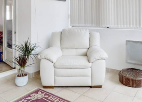 FAUTEUIL CUIR BLANC CASSE 400 Biver (13)