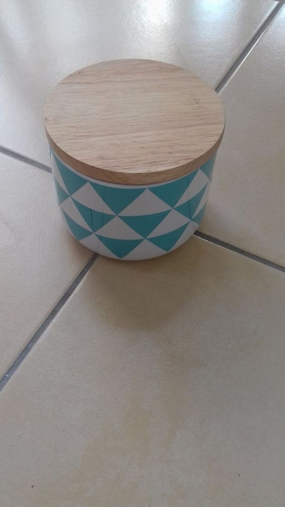 Pot triangles bleus Maisons du Monde - NEUF Décoration