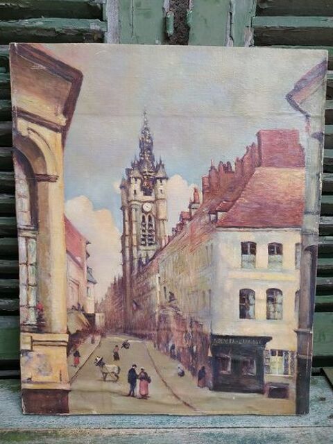 Tableau Le Beffroi de Douai d'aprs Camille Corot 320 Loches (37)