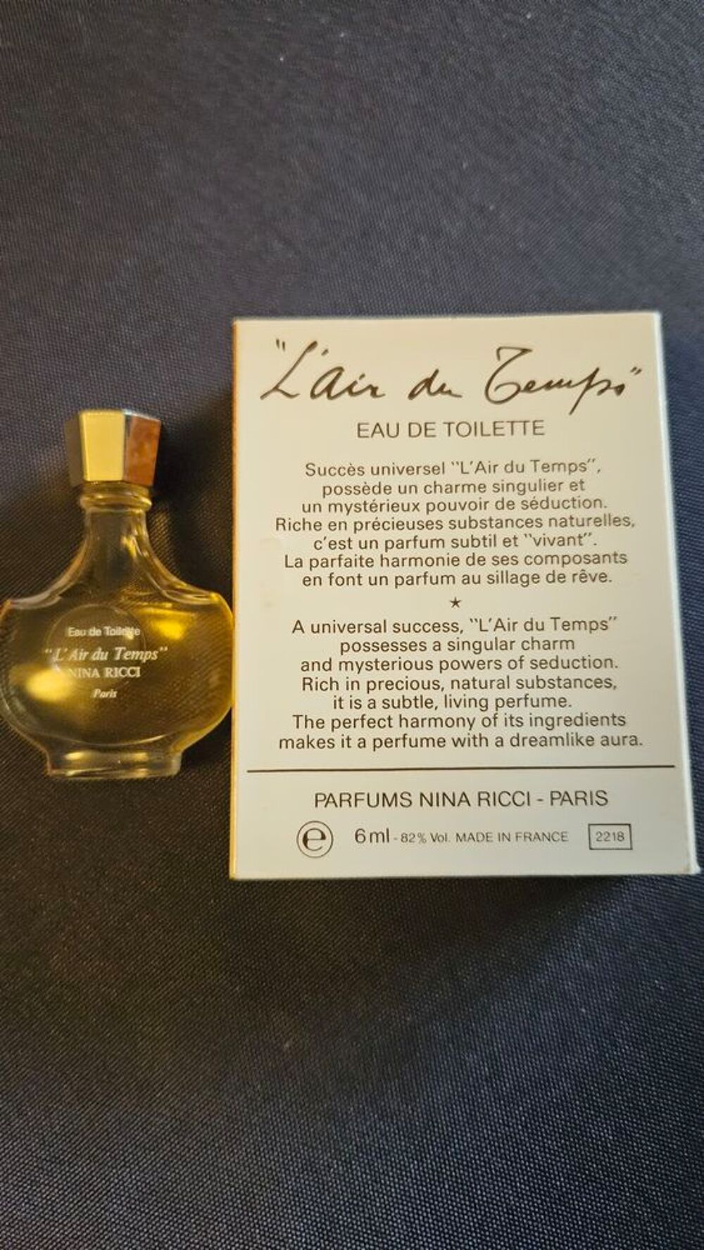 Miniature Nina Ricci l'air du temps avec bo&icirc;te 6 ml 