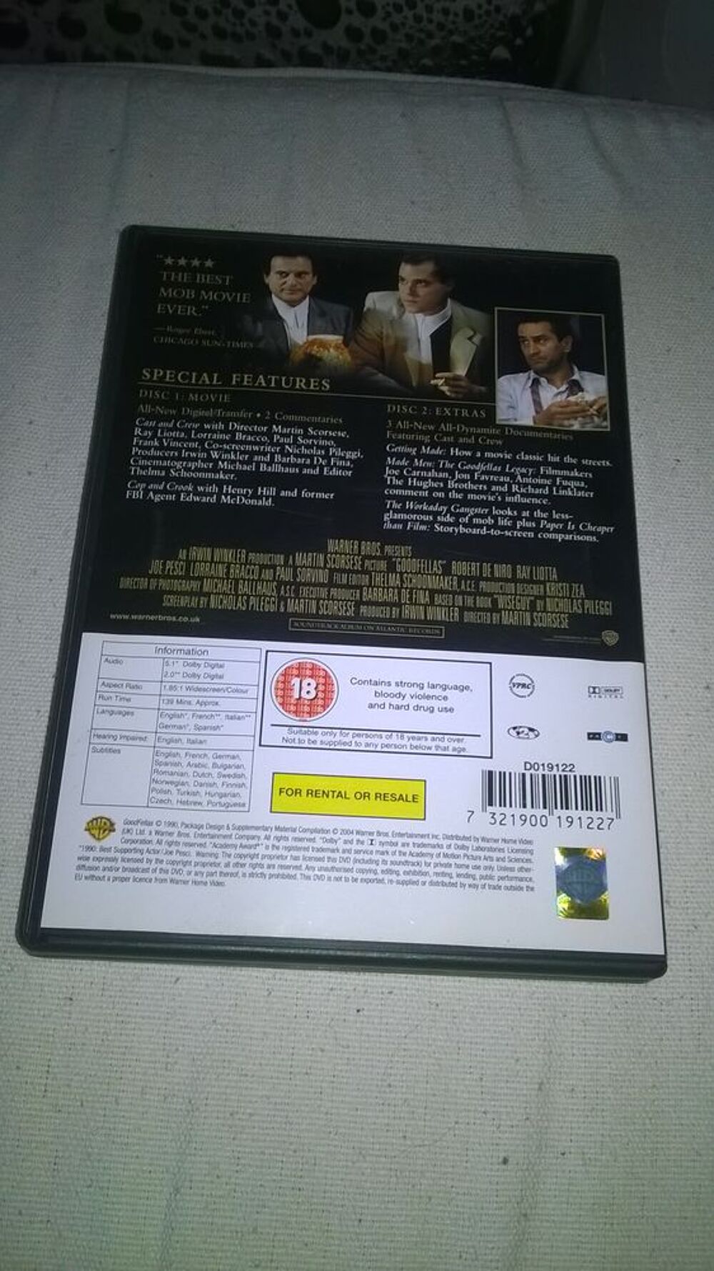 DVD Goodfellas
1990 DVD et blu-ray