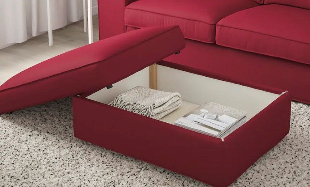 Pouf/Repose pied rouge de chez IKEA Meubles