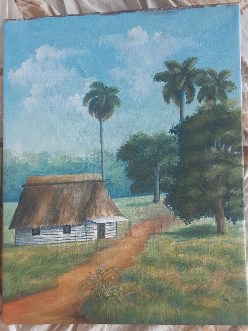 Tableau africain,bon &eacute;tat 27 x 35. 