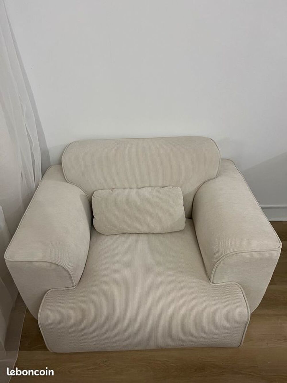 Fauteuil fixe SWEEEK Velours beige Meubles