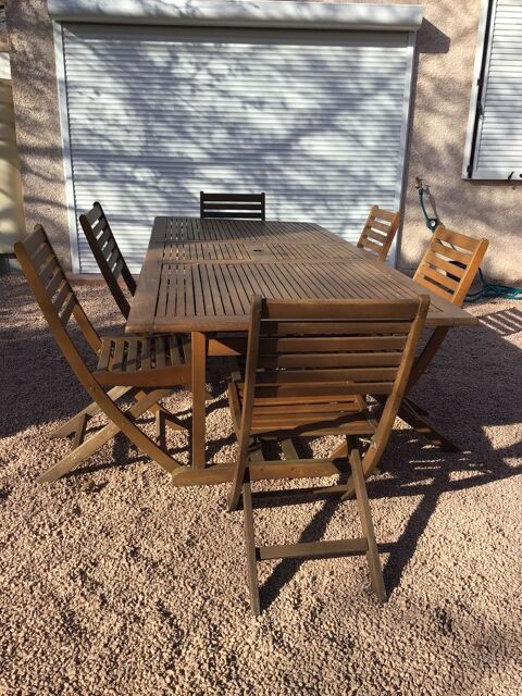 Table de terrasse bois et 6 chaises. Secteur MABLY. 60 Mably (42)