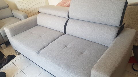 Canap 3 places + 2 fauteuils gris 0 Amboise (37)