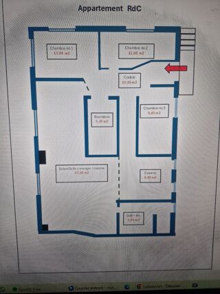  Appartement � louer 5 pi�ces 104 m�