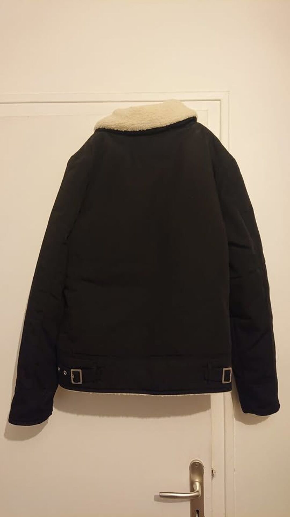 Blouson Schott NYC - Col Mouton Okla Noir Vêtements