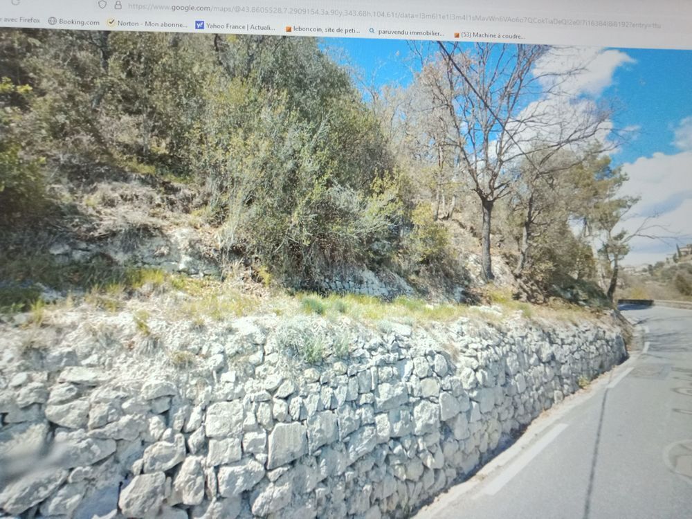 Vente Terrain COARAZE - 20km de NICE  -  terrain 2200m2  - Coaraze