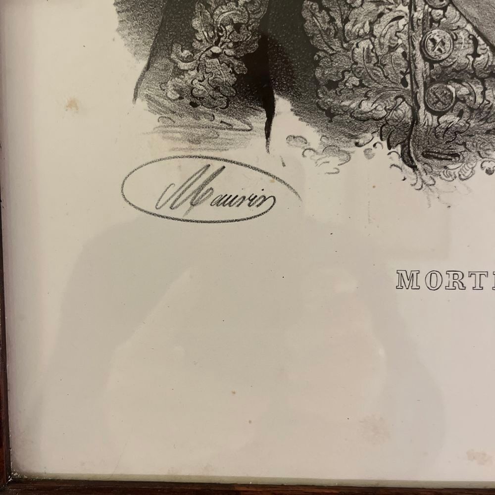 MORTIER MARECHAL D'Empire Sous Napol&eacute;on Encadr&eacute; sign&eacute; 