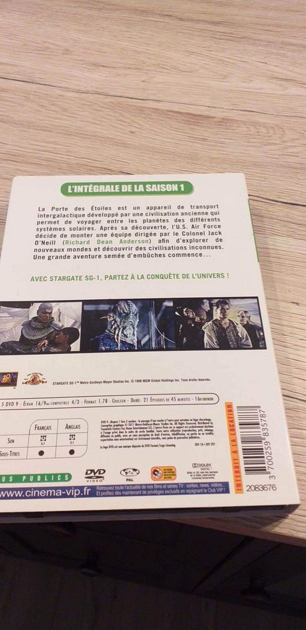 stargate SG1 saison 1 DVD et blu-ray