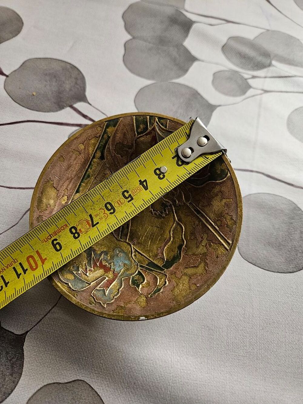 Coupelle en laiton cloisonn&eacute;e vintage Décoration