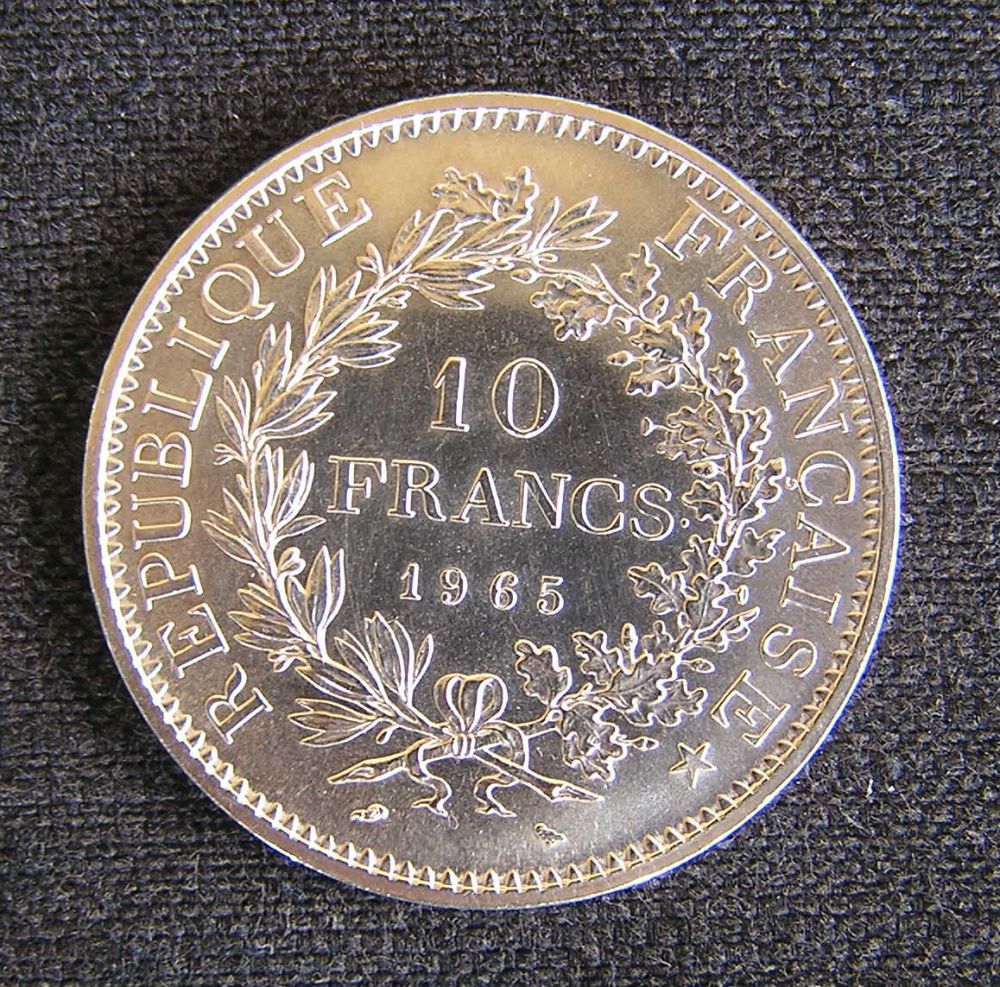 Pièce De 10 Francs En Argent 1965 Achetez pièce en argent occasion, annonce vente à Village-Neuf (68)  WB170800468
