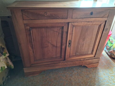 Buffet bas 2portes ancien en noyer 80 Lacrabe (40)