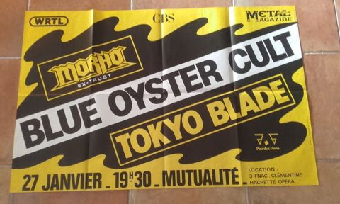 Blue Oyster Cult / Tokyo Blade / Morho : Affiche Originale C 80 Angers (49)