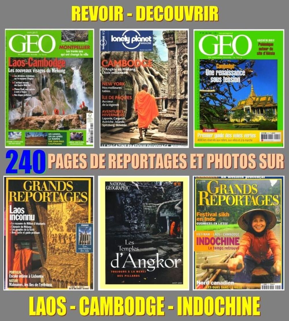 LE CAMBODGE - LAOS - INDOCHINE / prixportcompris Livres et BD