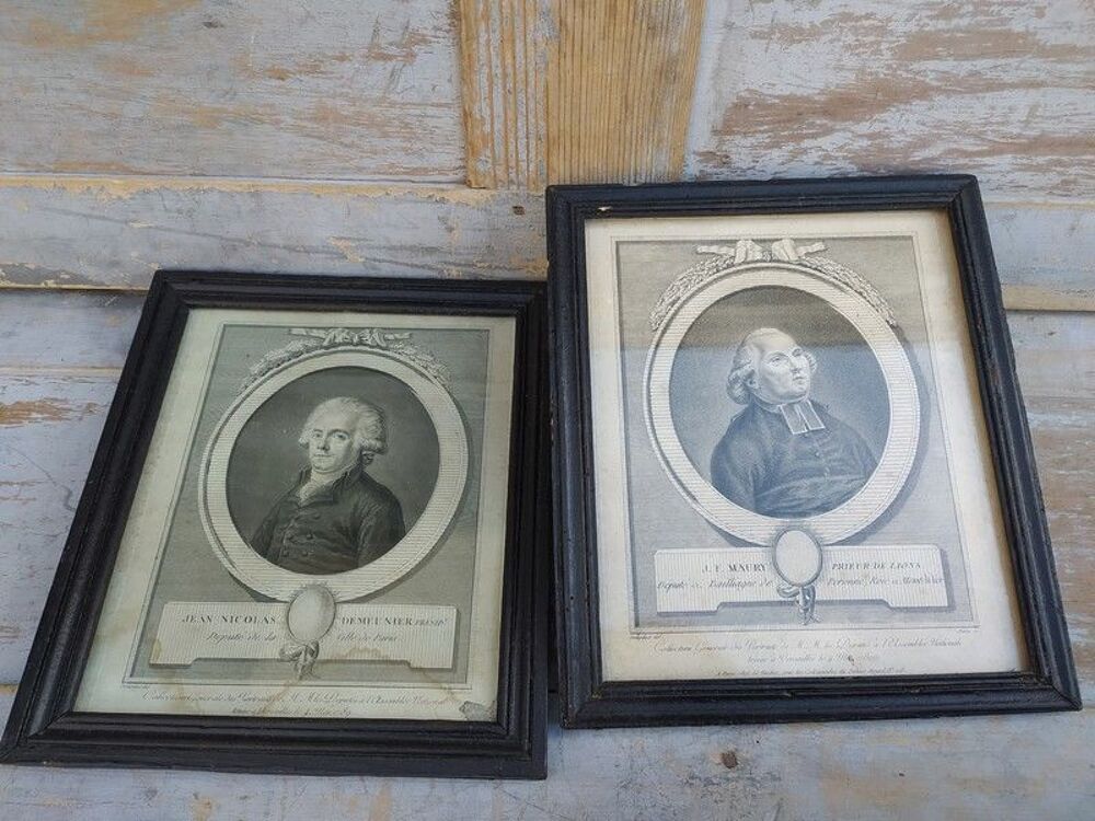 Gravures XVIIIe D&eacute;put&eacute;s D&eacute;meunier et Maury Prieur de Lions 