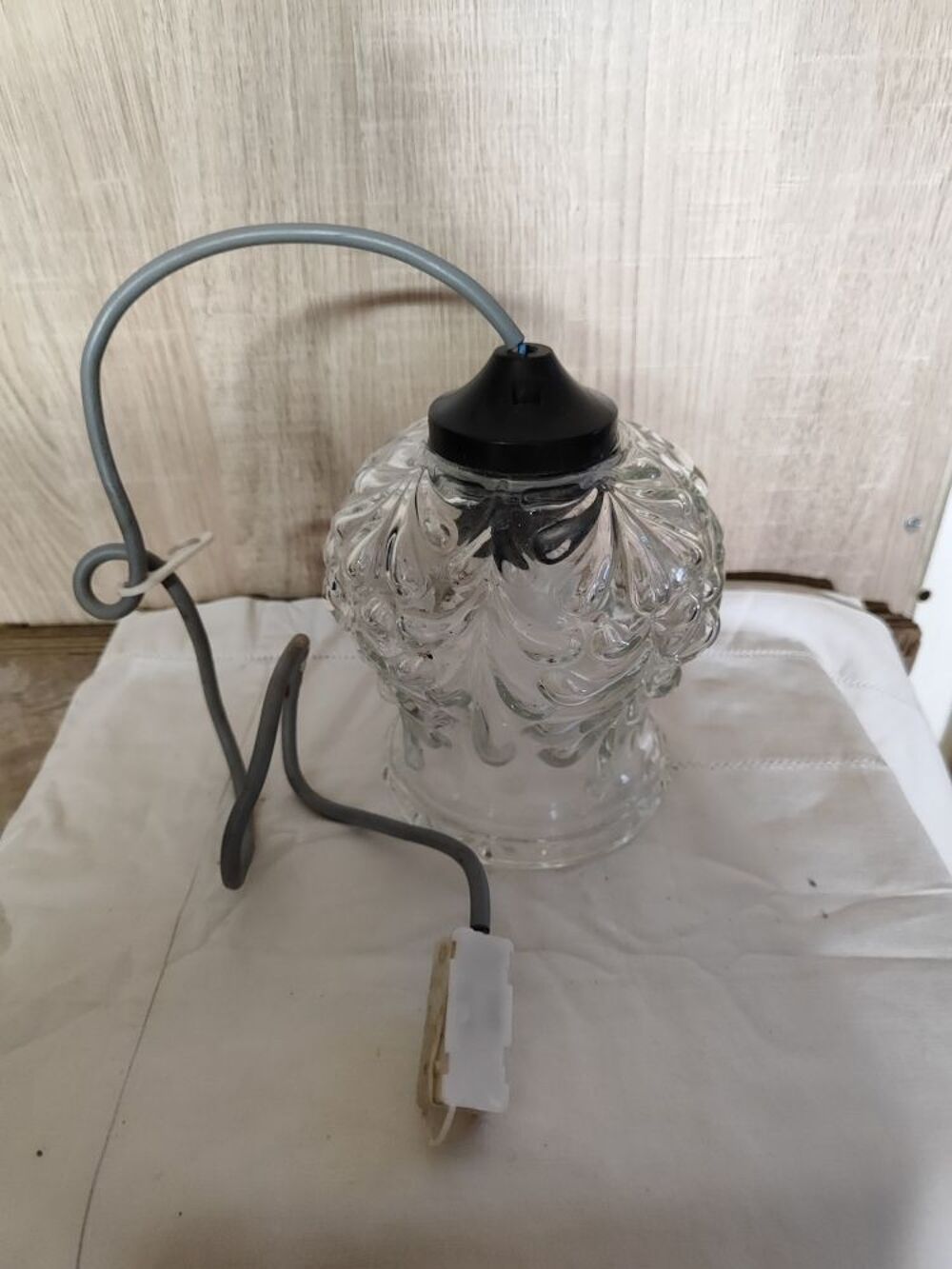 lampe plafonnier avec son verre transparent Dcoration