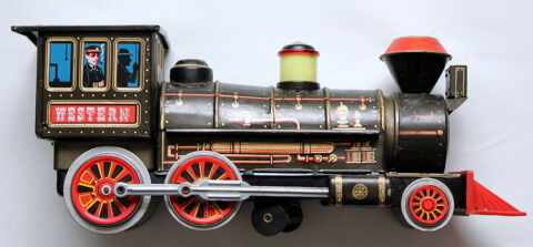 Train locomotive tôle. MODERN TOYS TRADE MARK TOYS  Western. 70 Issy-les-Moulineaux (92)
