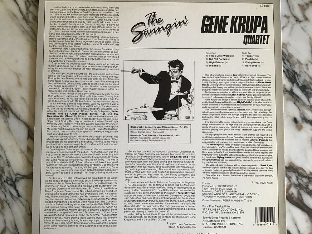 Gene Krupa Quartet - The swingin? CD et vinyles