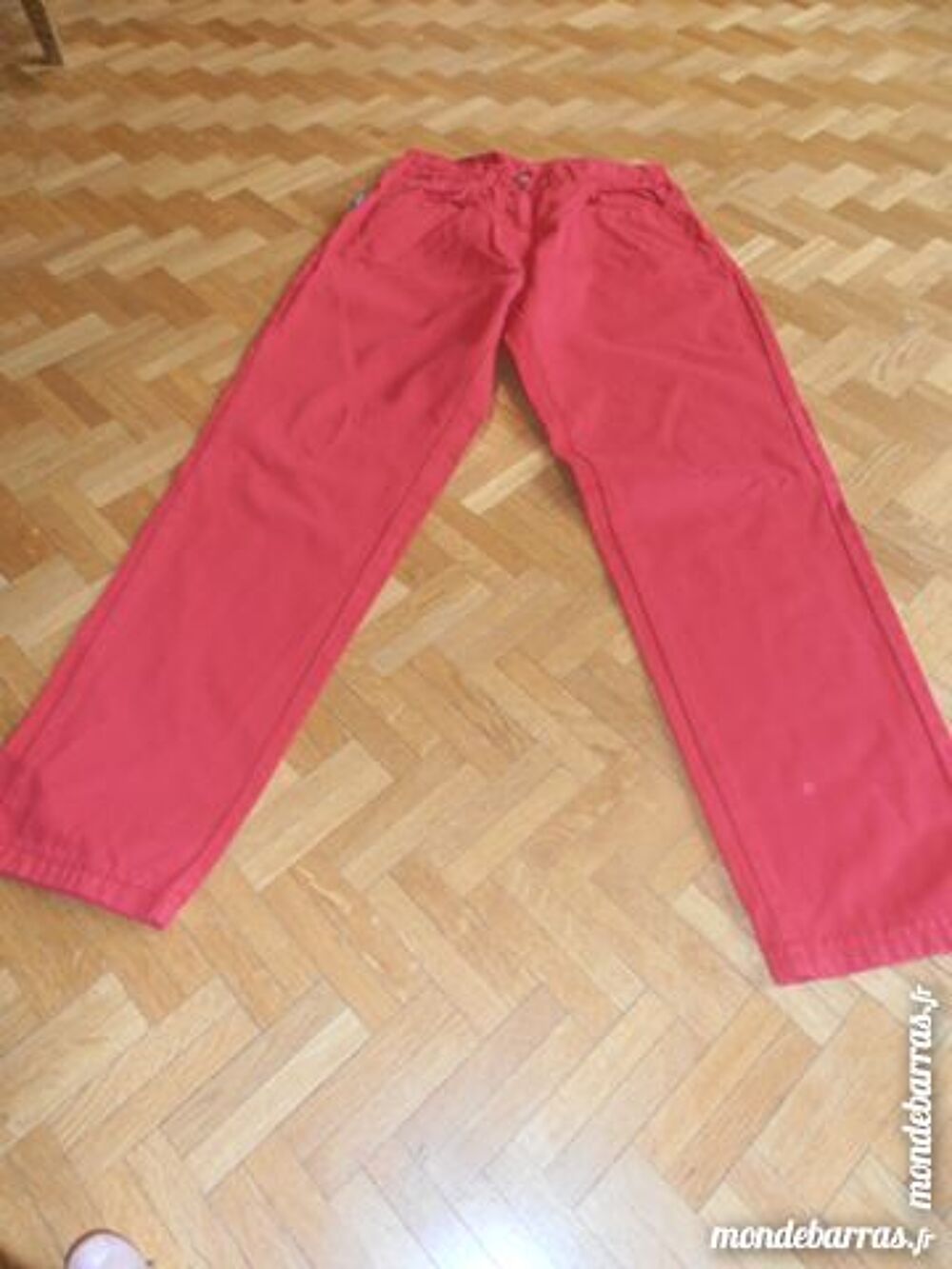 Pantalon toile rouge (V12) Vtements