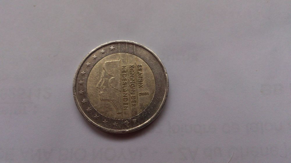 2 euros Pays Bas 2000, bon &eacute;tat d'usage 
