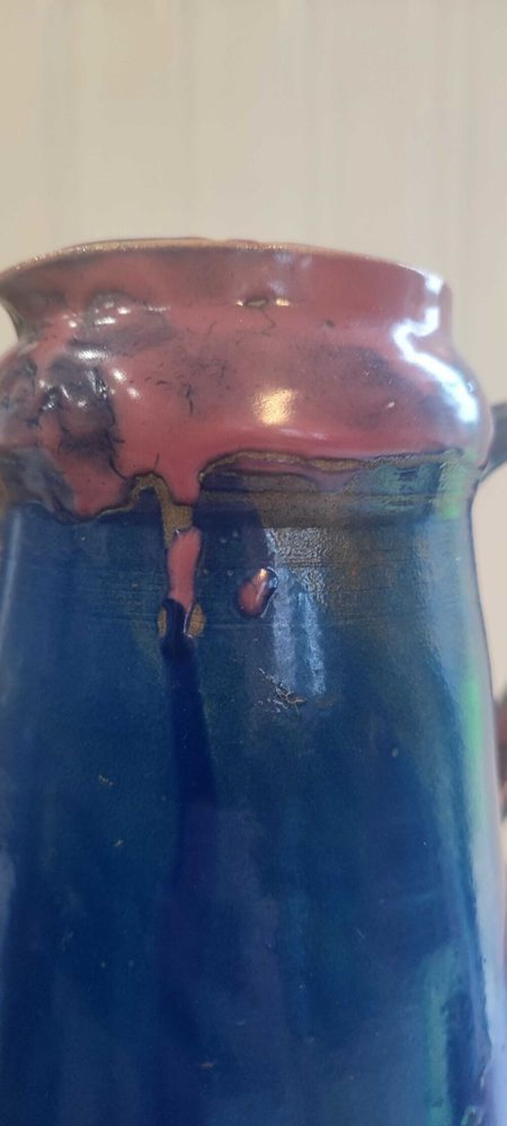 Pichet poterie de gr&egrave;s Allonne Oise 