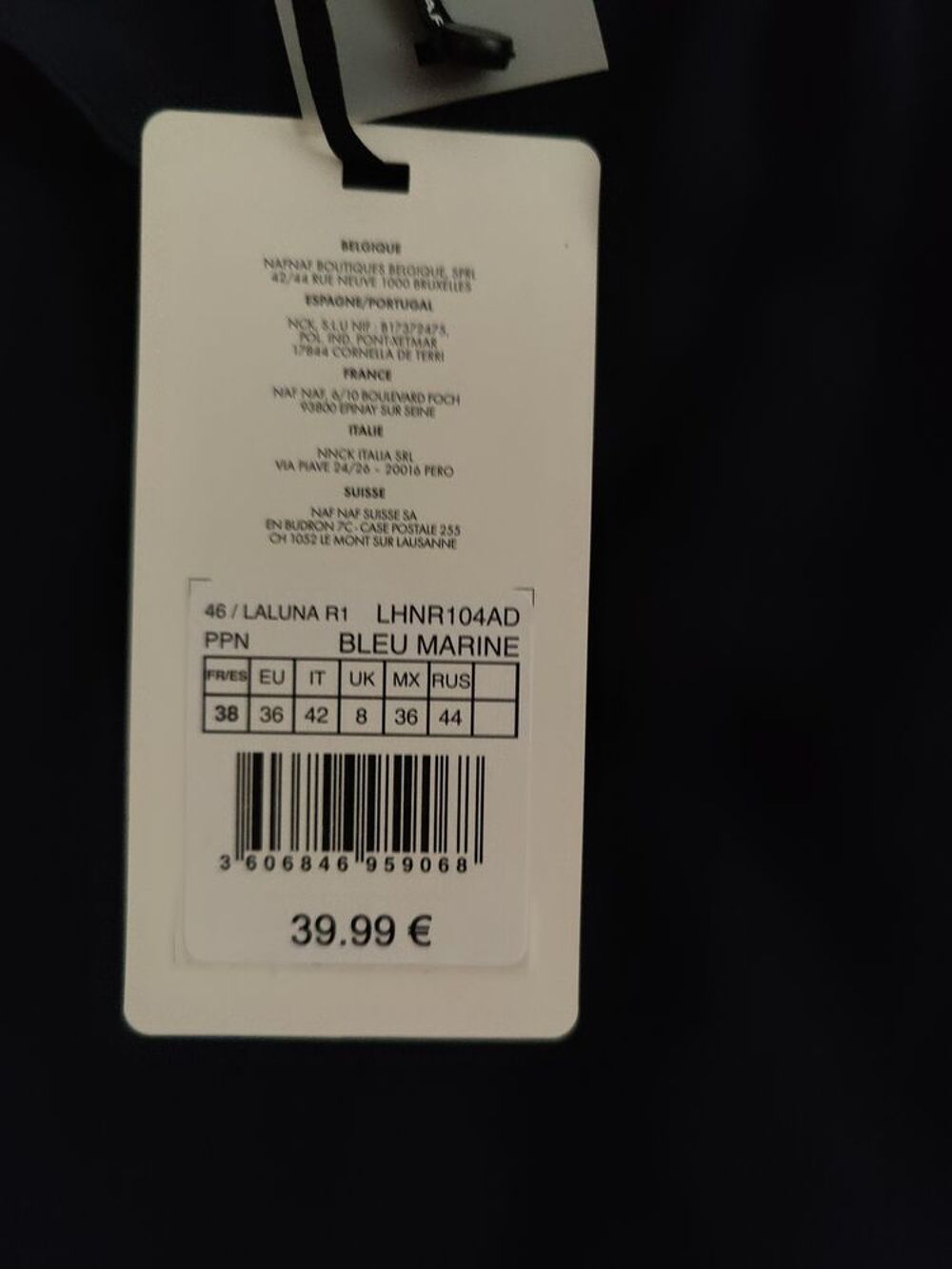 Robe neuve bleue Naf Naf Vêtements