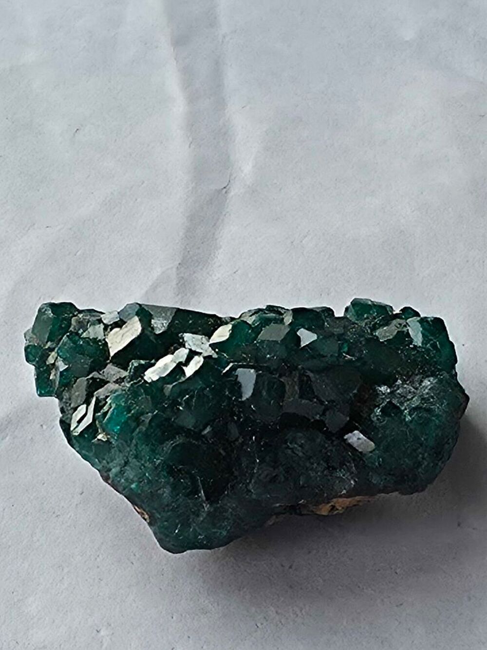 V&eacute;ritable Dioptase sur matrice RDC-Sp&eacute;cimen d'exception 
