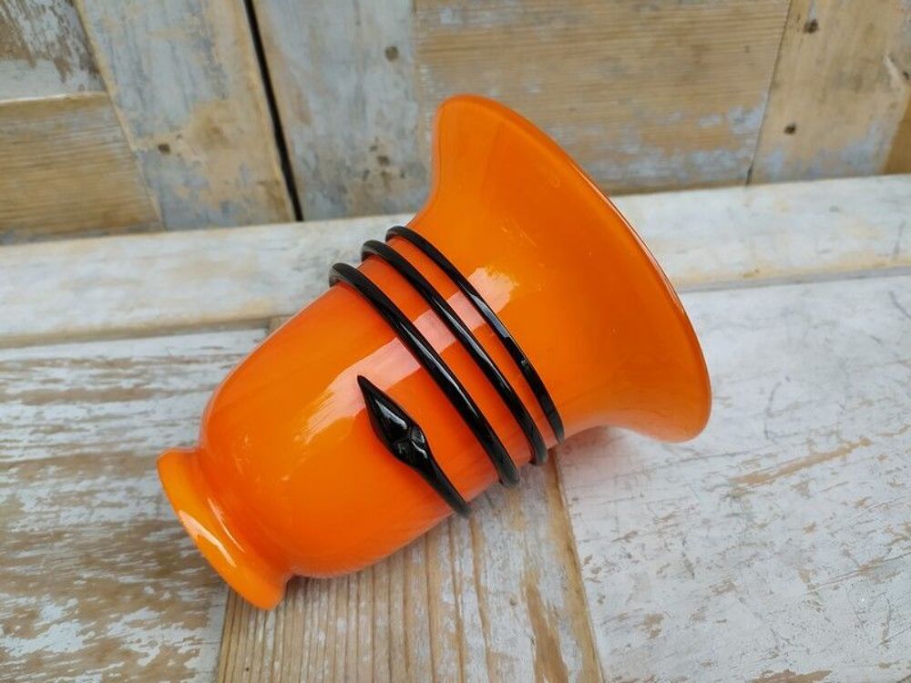 TULIPE VERRE ORANGE MODEL TANGO MICHAEL POWOLNY Décoration