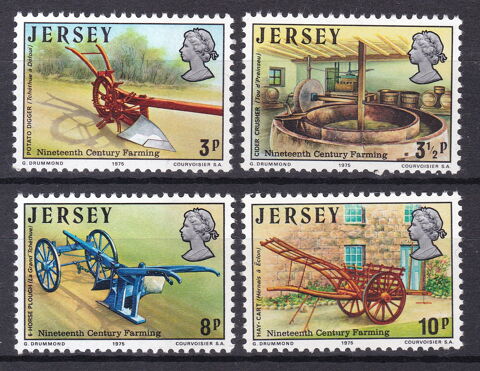 Timbres EUROPE-GB-JERSEY 1975 YT 108  111  1 Lyon 5 (69)