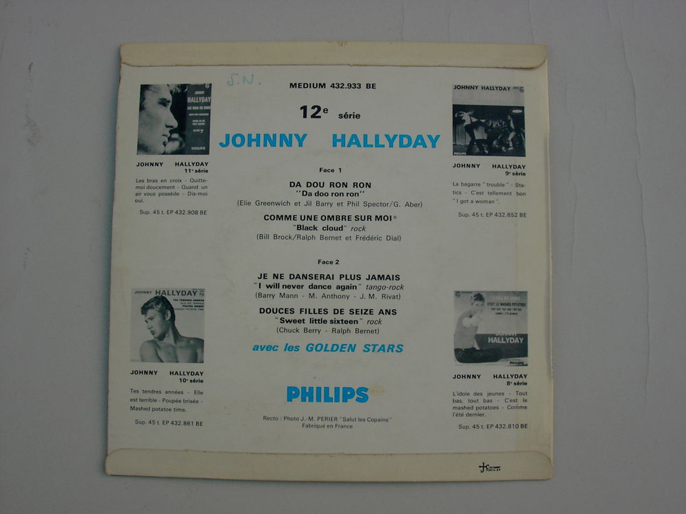 Johnny Hallyday 45 T 1963 CD et vinyles