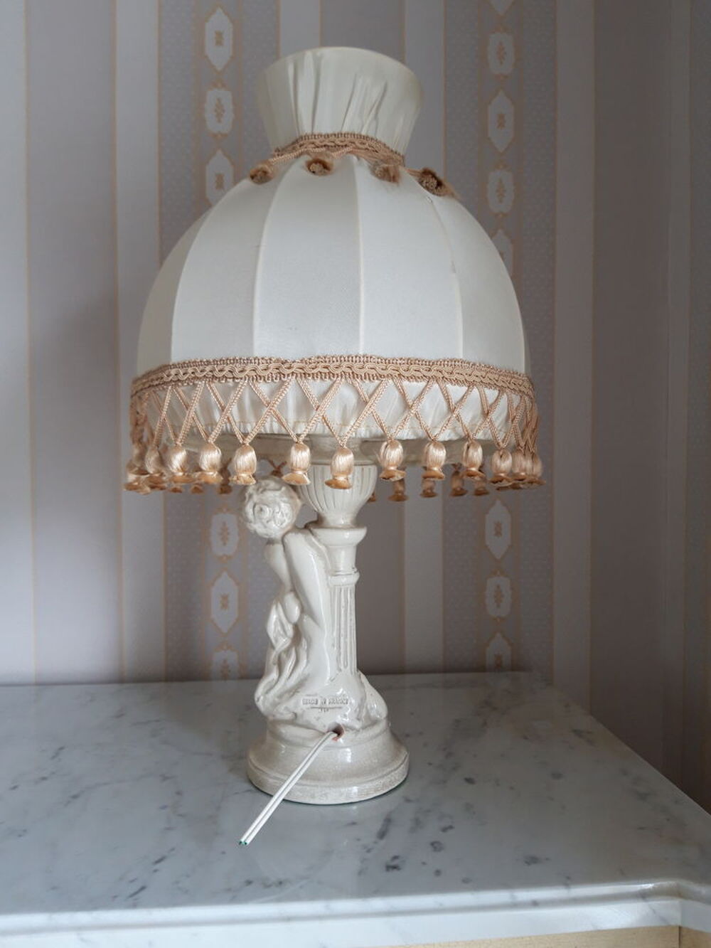 Lampe Ch&eacute;rubin sign&eacute;e JP ( 1950 - 1980) Décoration