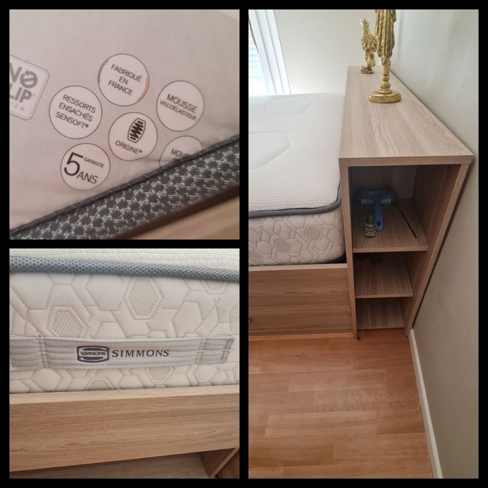 Lit complet (Tour de lit + Sommier + matelas) Meubles