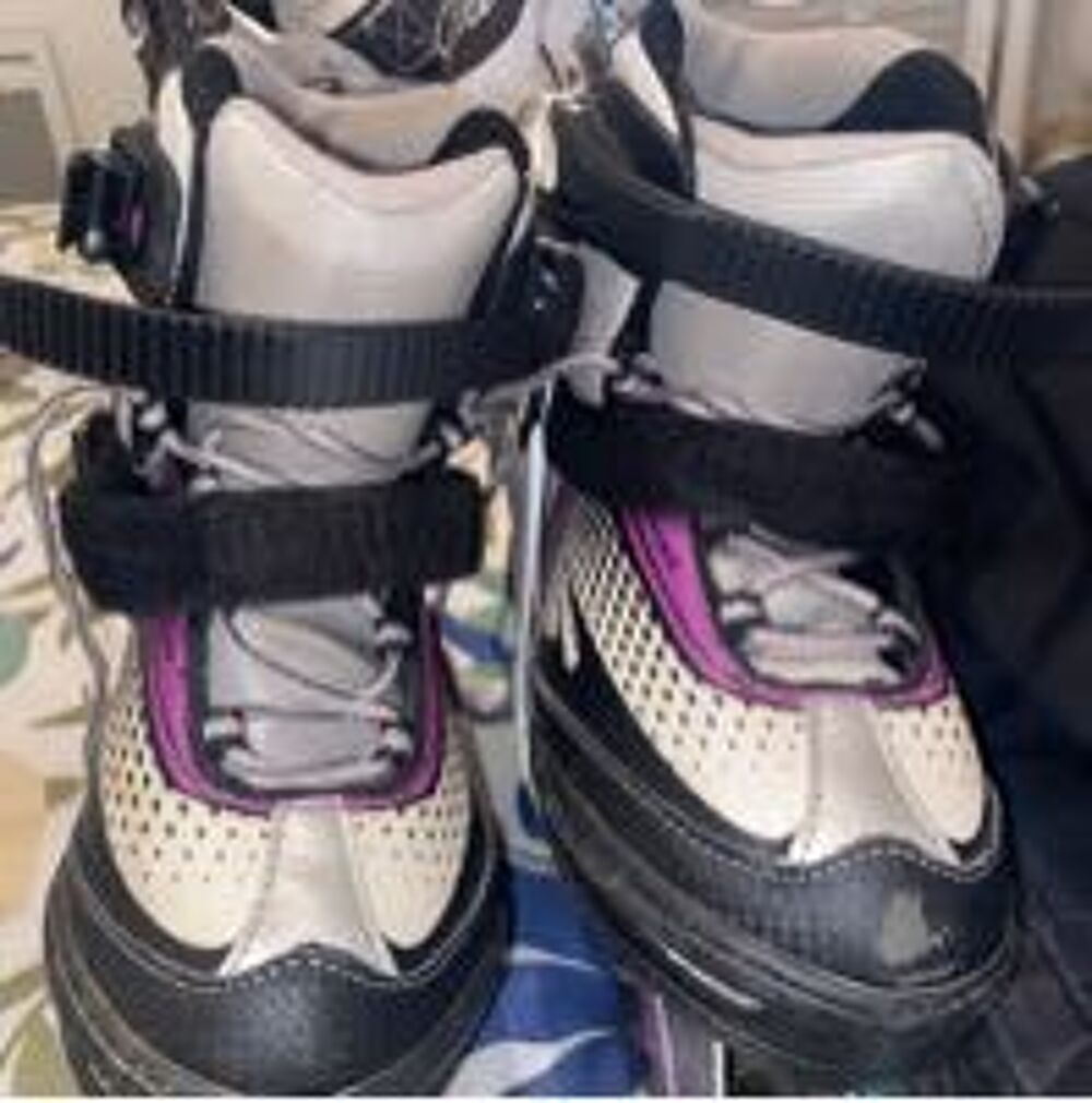 Roller + casque blanc Sports