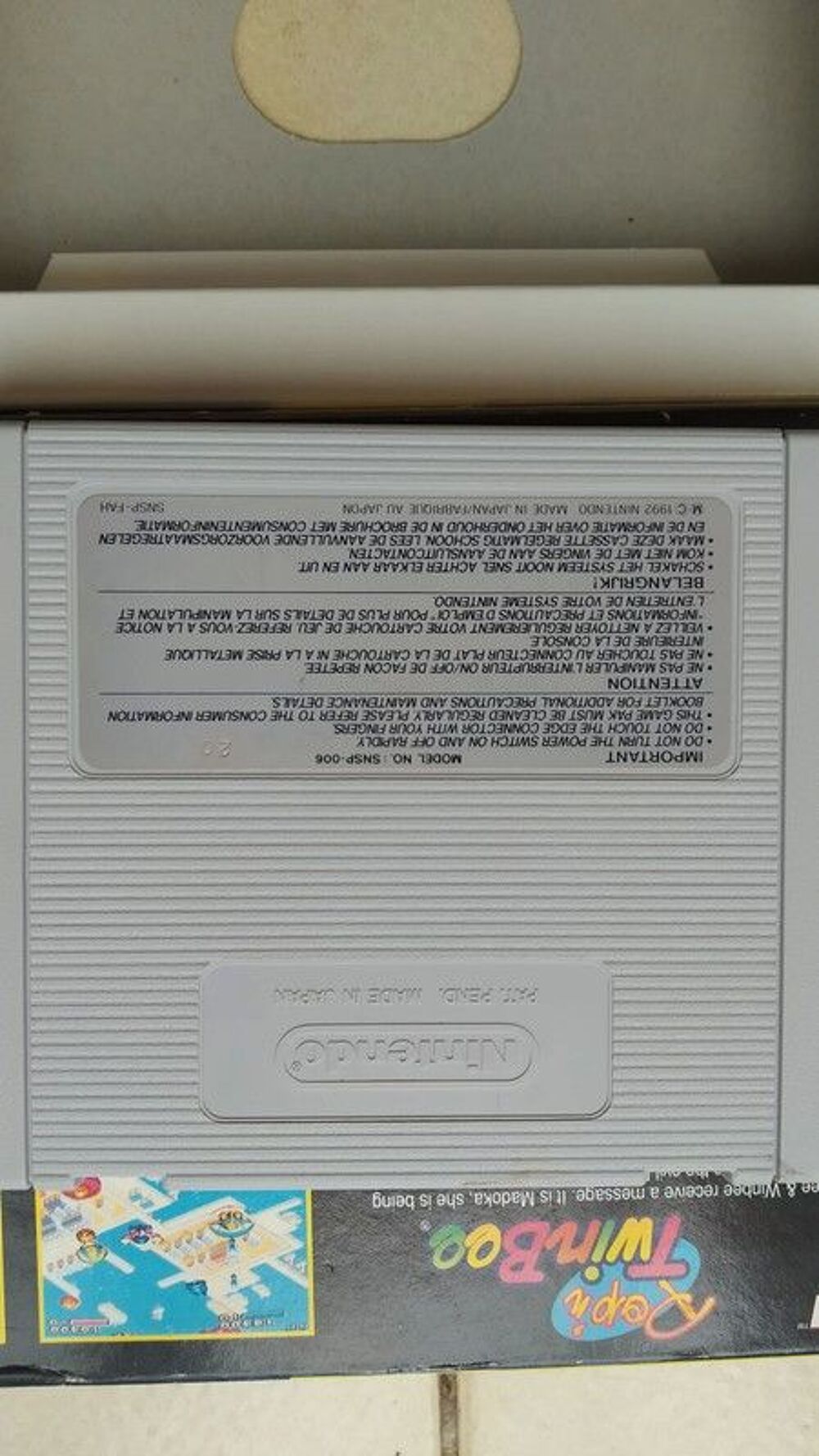 Pop'n twinbee Snes supernintendo retrogaming complet Jeux / jouets