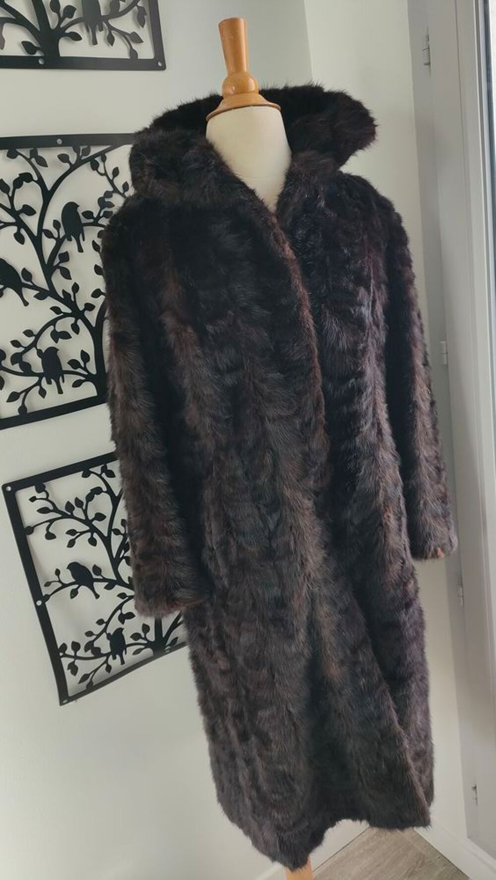 manteau vison authentique marron fonc&eacute;/Noir
s Vêtements