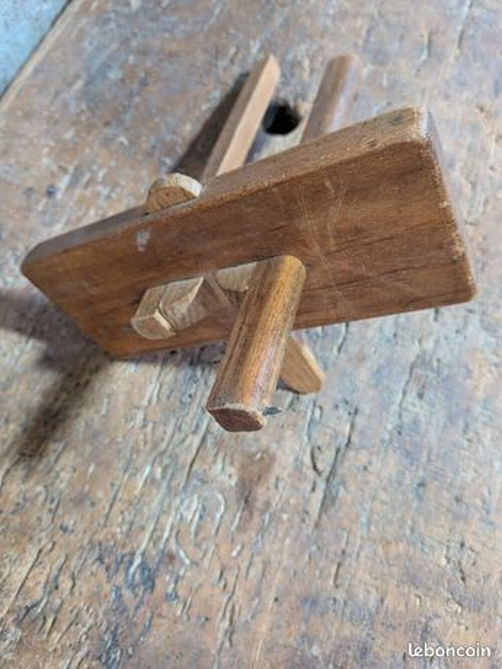 Trusquin en bois &agrave; r&eacute;glage double ? ancien Bricolage